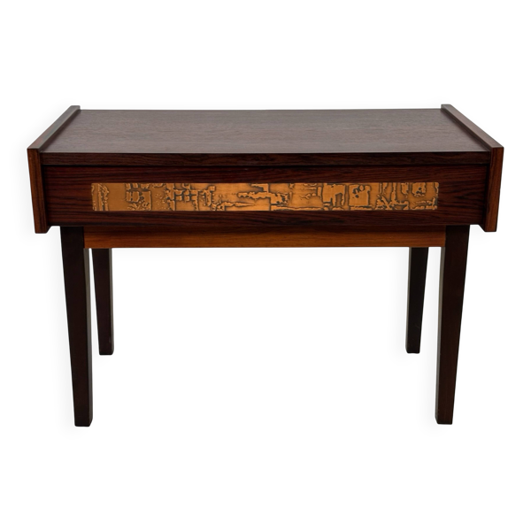 Commode vintage danoise en palissandre et laiton
