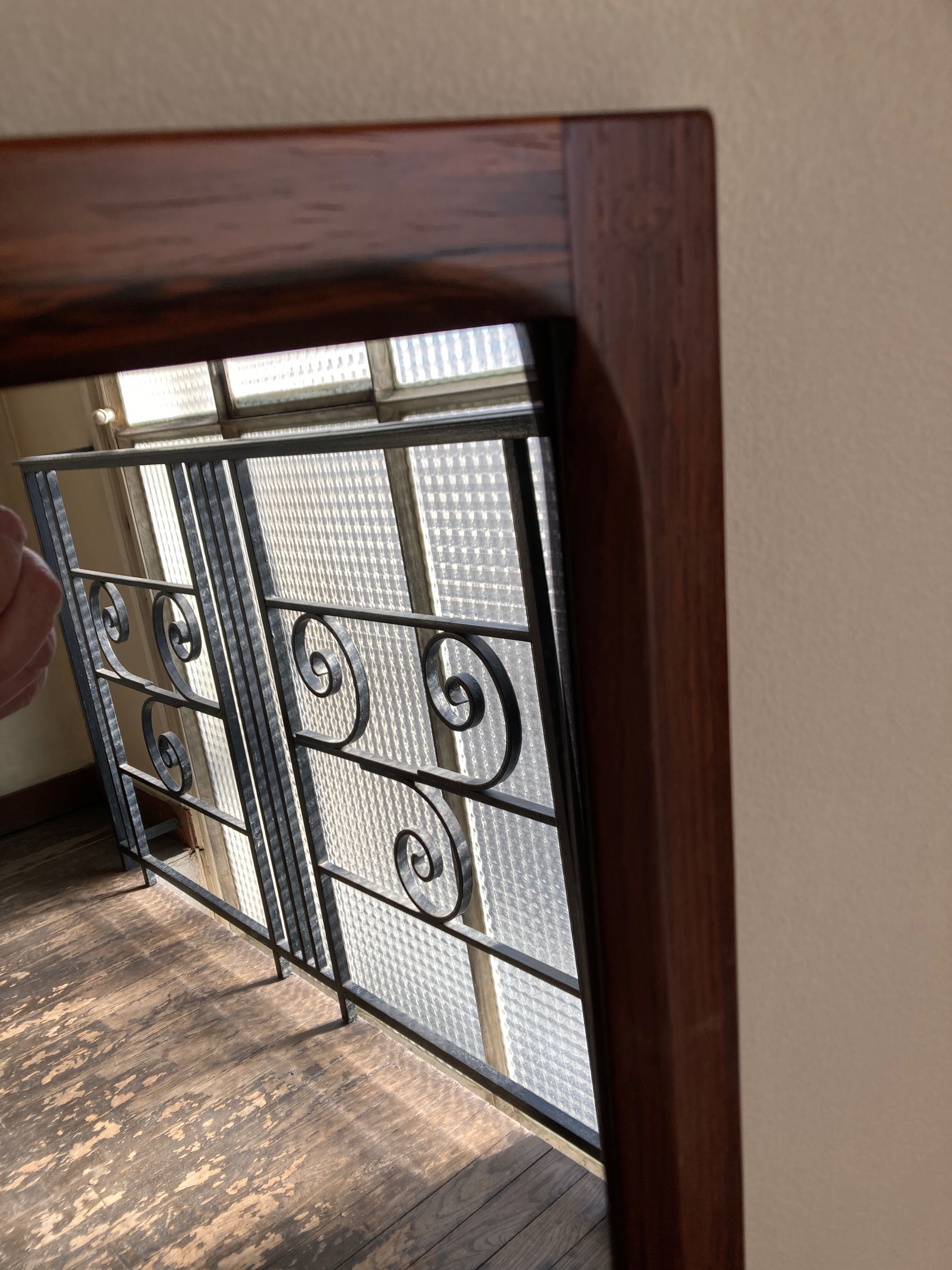 Scandinavian rosewood mirror Aksel Kjersgaard 166 for Möbel Odder 1960