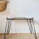 Black metal side table with scoubidou, 1950s