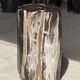 Table d'appoint en bois pétrifié noir