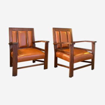 Pair of colonial armchairs 1944