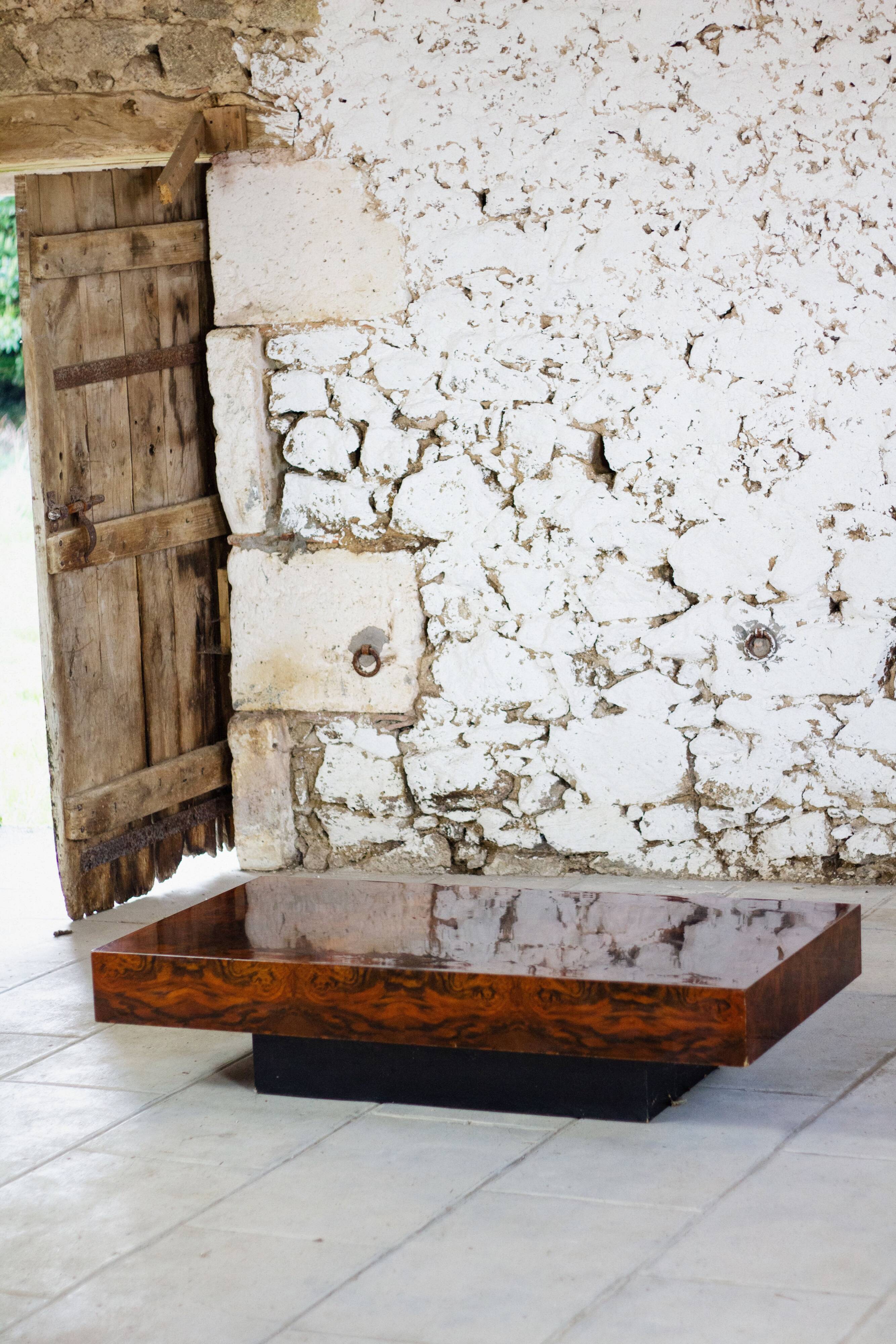 Elm burl coffee table, 1970