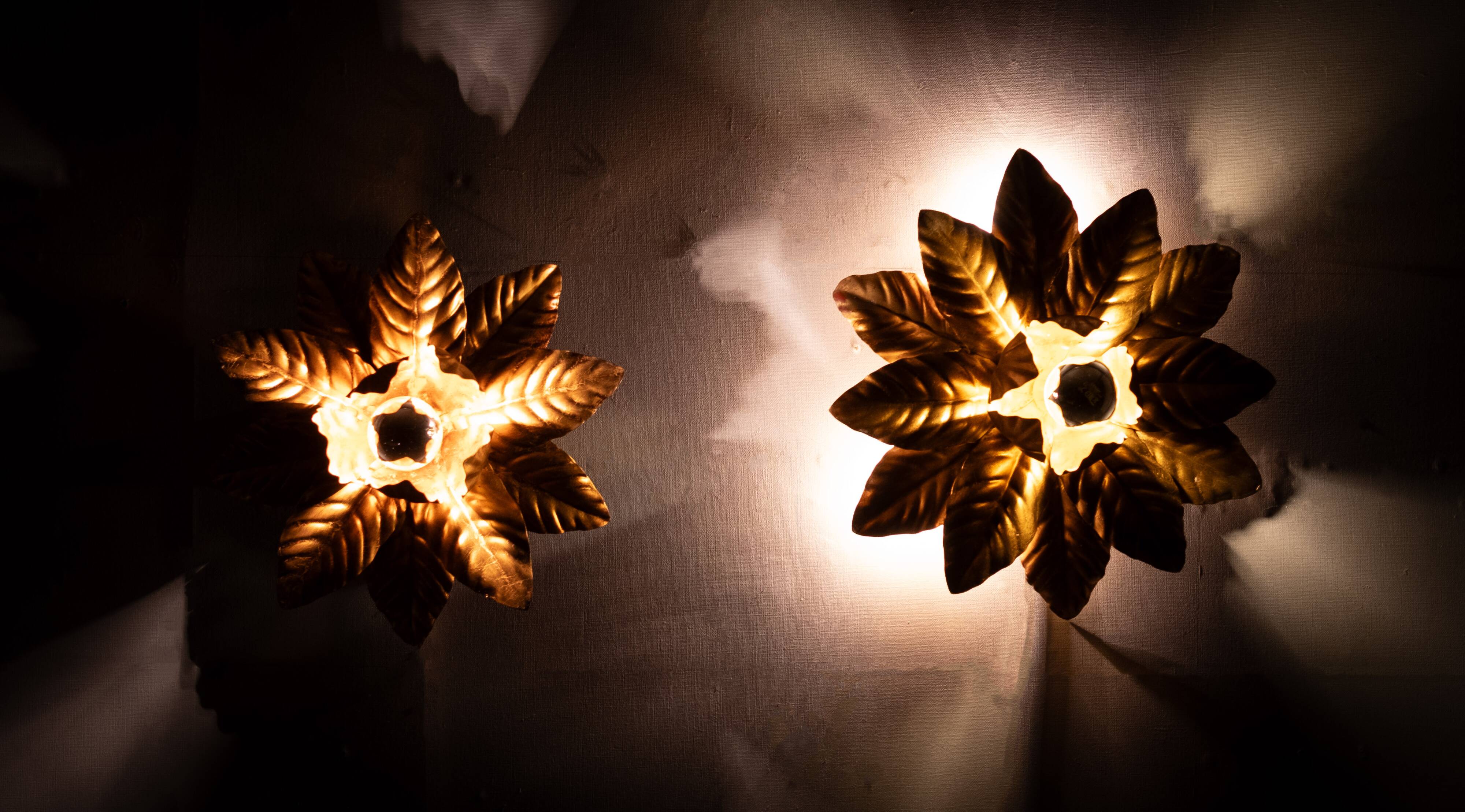 pair Hans Kögl Wall or Ceiling lamps 1970s