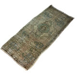 Vintage turkish pastel rug , 97 x 50 cm