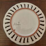 Openwork plate.