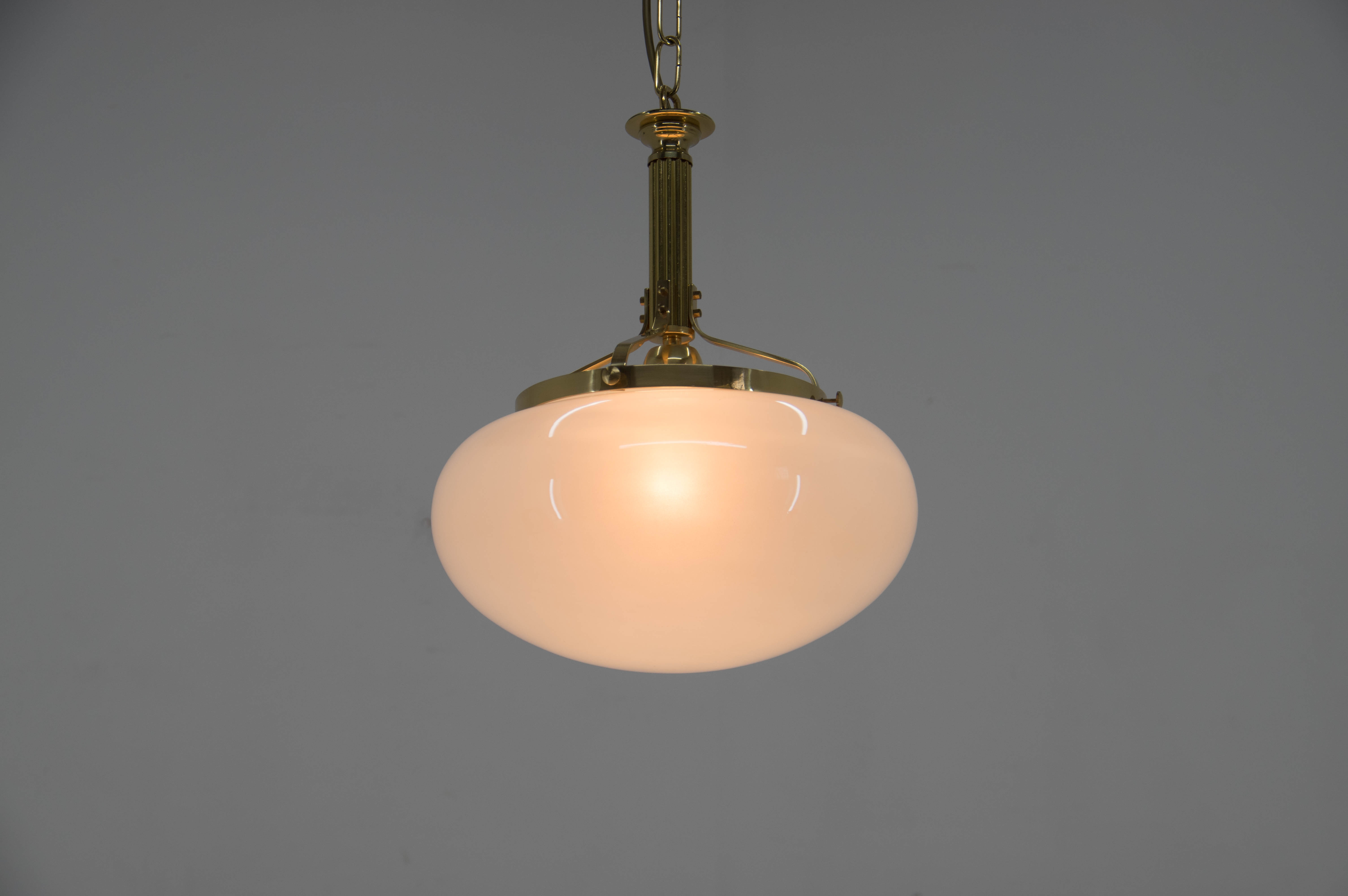 Brass and glass pendant, 2000s