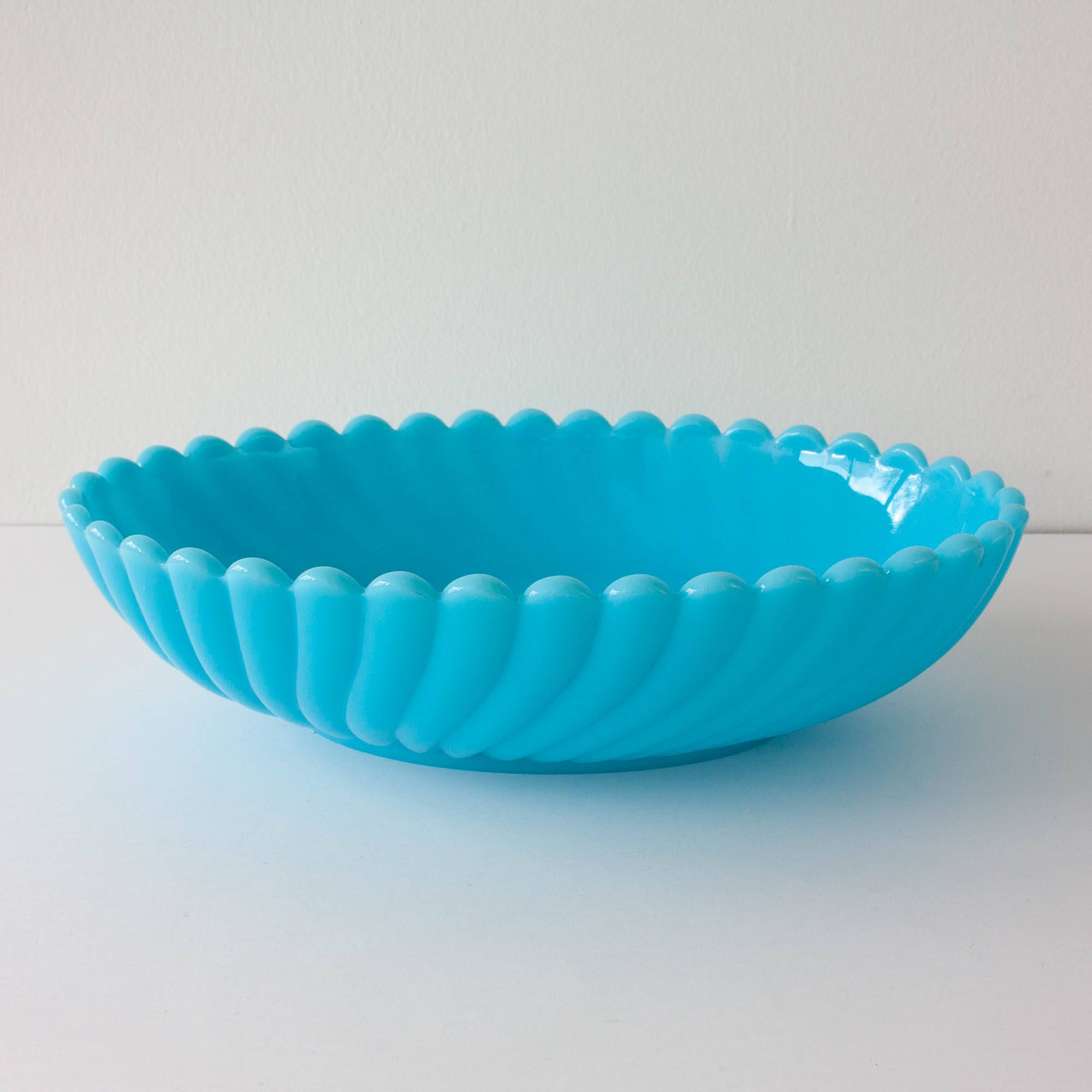 1940s Art Deco Portuguese Glass Bowl by IVIMA
