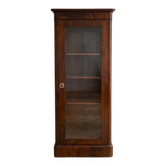 Petit meuble de rangement vitré ancien en bois