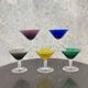 vintage 1970s martini glass set