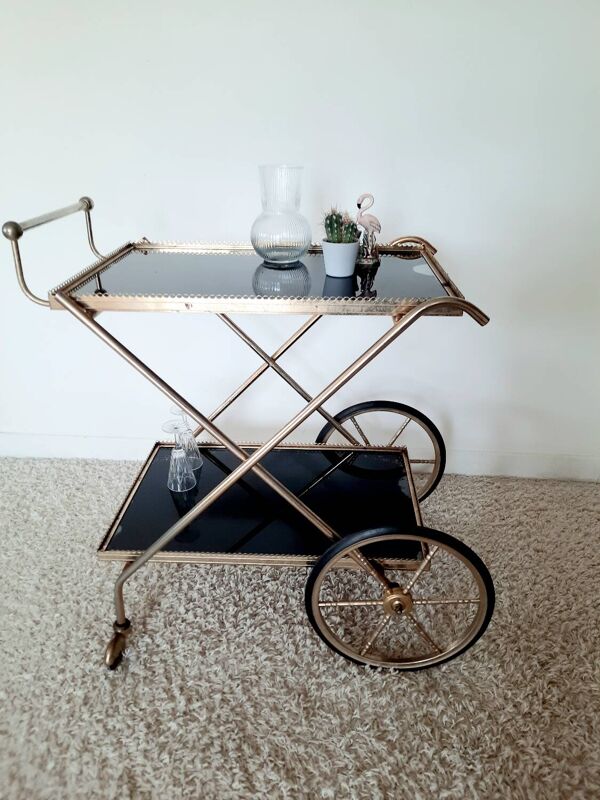 Desserte roulante vintage année 70