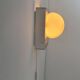 Applique vintage, chrome et opaline, France 1970