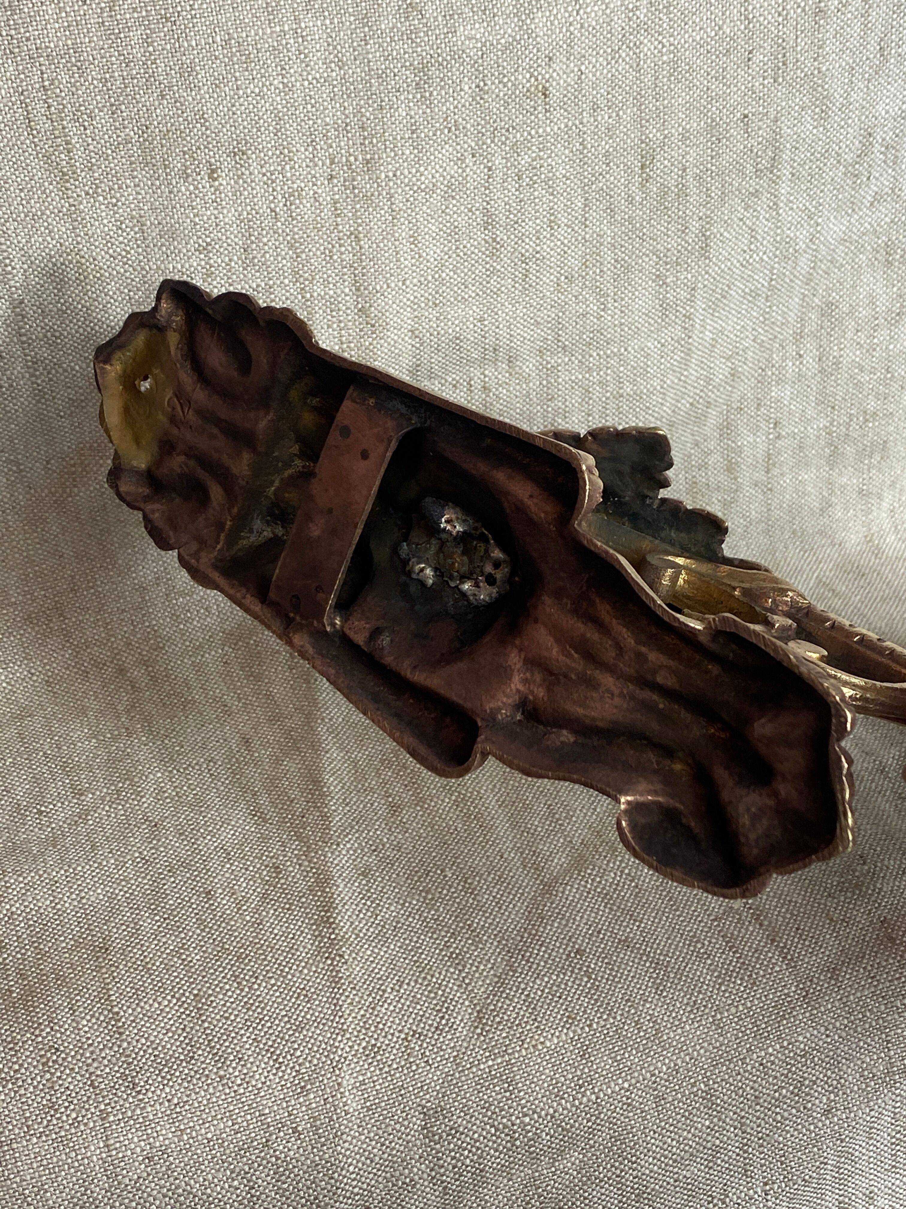 Golden bronze coat hook, 19th century