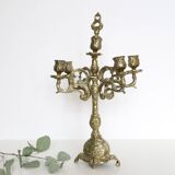 Candelabra and its smother, 5 lights, bronze