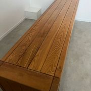 Large sideboard Regain in solid elm wood XXL 4 doors 70s