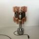 Lampe veca fontana arte verre fumé rose orange vintage 60.s rare