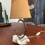 Ceramic lamp and vintage brass