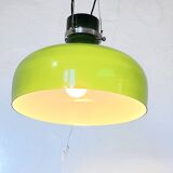 Green and white Murano pendant light, Italy 1970s