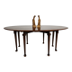 Antique English drop-leaf dining table – Victorian – 8 legs – oval shape – seats 8