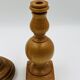 Pair of wooden candle holders