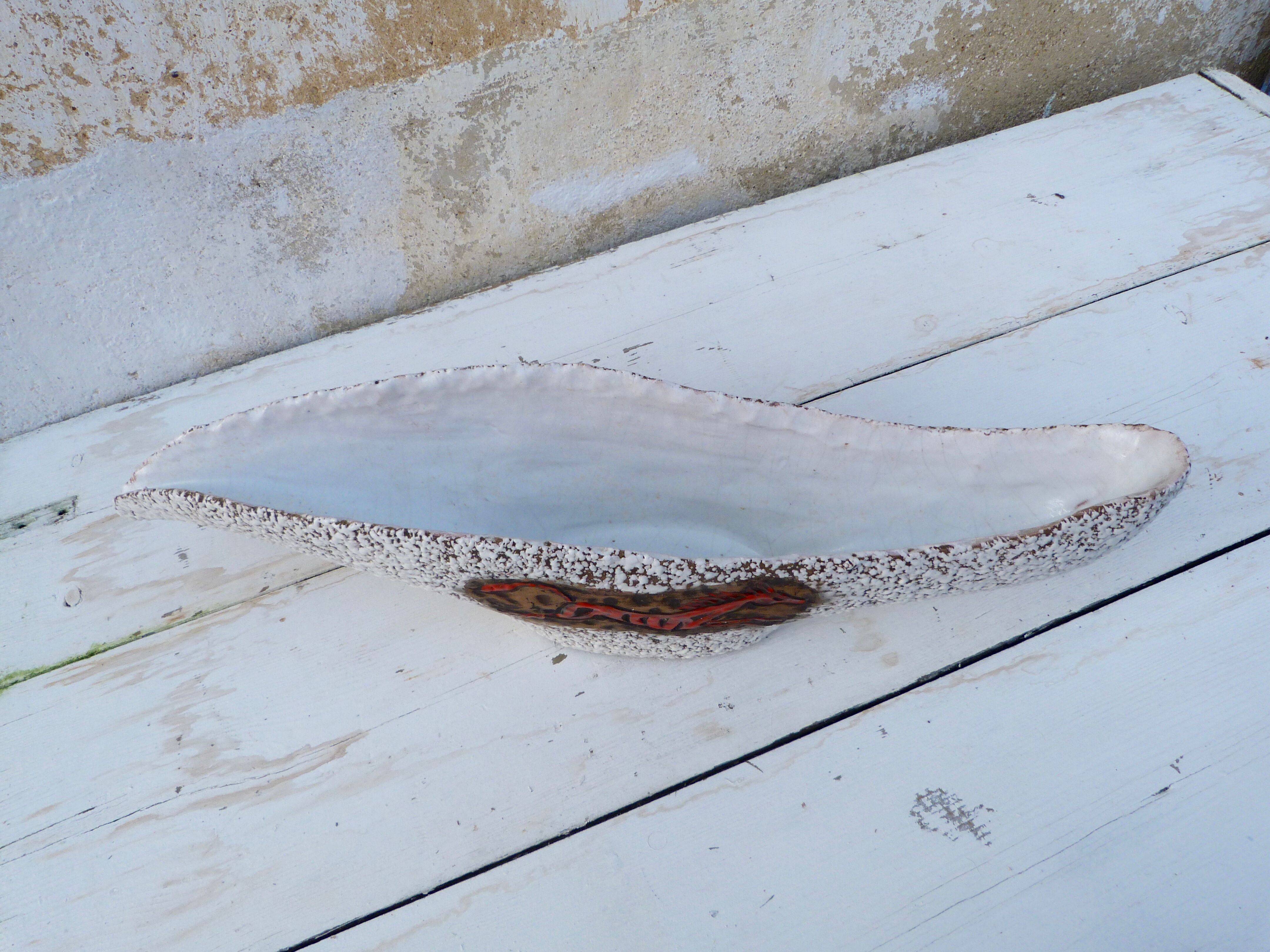 Large fruit cup Vallauris fat lava vintage 1950/1960