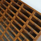 Large vintage German oak haberdashery shop cabinet, 1940s