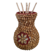 Vase vintage en coquillages