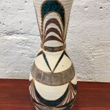 Signed Accolay ceramic vase, France 1950