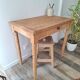 Old beech wood bureau/console/side table with bamboo legs.