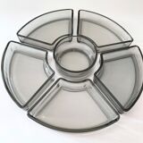 Digsmed Teak Tray Lazy Susan, Mid Century Cabaret, Tray Set, Turntable, Danish Design, 60's