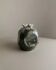 Multicolore handcrafted ceramic vase, Italian studio pottery, 1970s, triple-lobed mouth