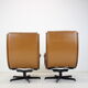 Eugen Schmidt set of 2 leather armchairs for Soloform