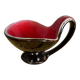 West Germany valet tray - Freeform, iridescent brown and red - 1960s
