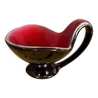 West Germany Empty Pocket - Free Form Iridescent Brown and Red - 60's