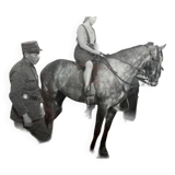 Original photograph from the 40s, Girl on horseback