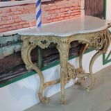 Console Louis XV en bois naturel XIXème