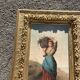 Ernesto Jolli – Oil on canvas 19th century – Young woman with a basket of flowers