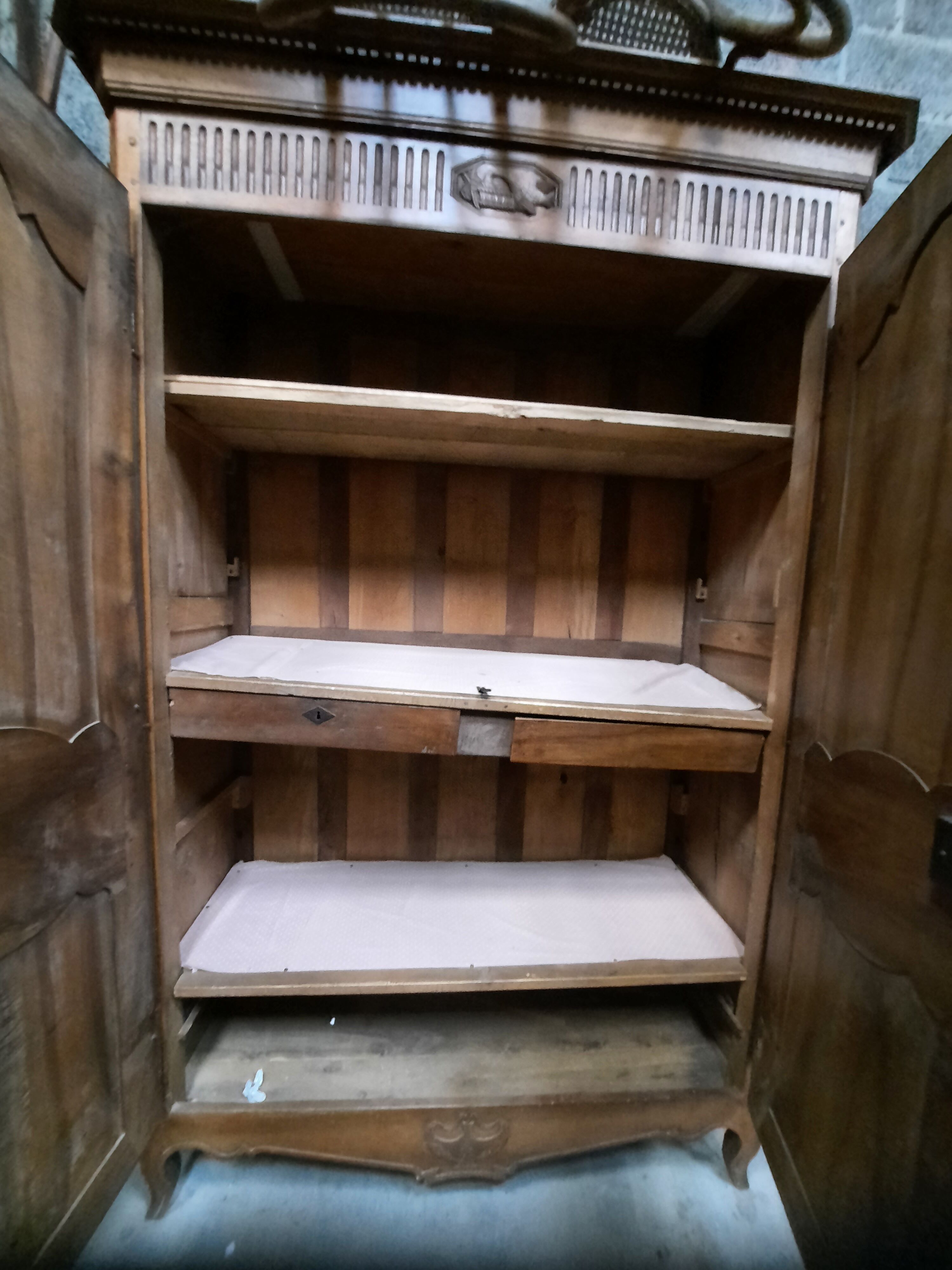 Rustic solid cherry cabinet