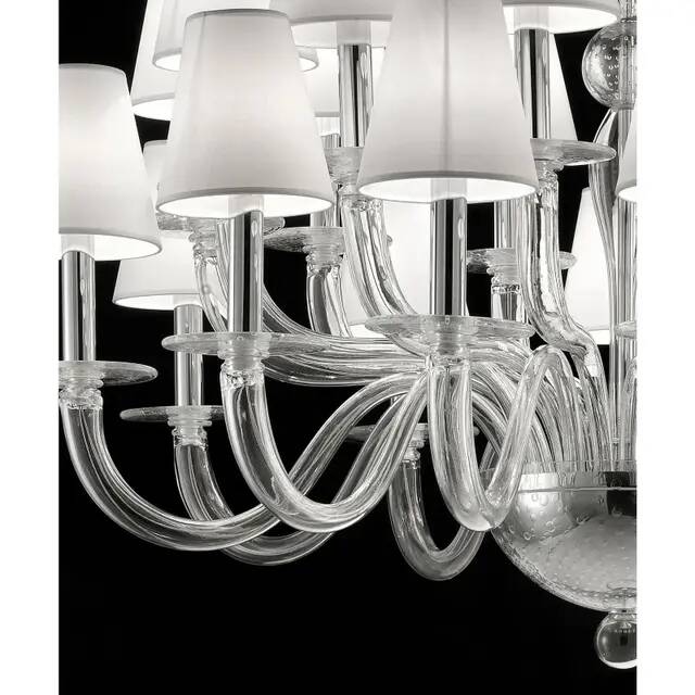 Transparent Murano Glass Chandelier by Simoeng for Simoeng