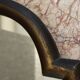 Antique gilded wooden mirror called gendarme hat h 64 / l 43.5 cm