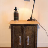 Small industrial metal storage unit.