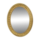 Large Oval Classic Mirror Gold Leaf Baroque Style Flowers 85cm