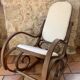 White terry fabric rocking chair