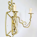 Gold wrought iron wall lights