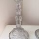 Antique pair of Portieux crystal candlesticks, 19th century
