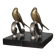 Vintage bookends, brass bird on black marble base, brass animals