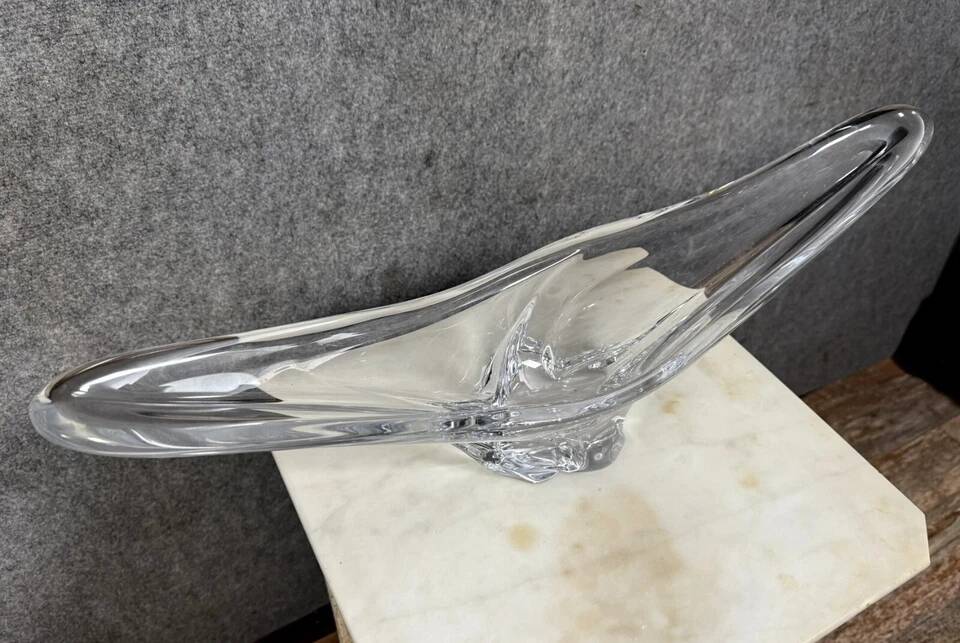 Daum: crystal fruit bowl centerpiece circa 1970