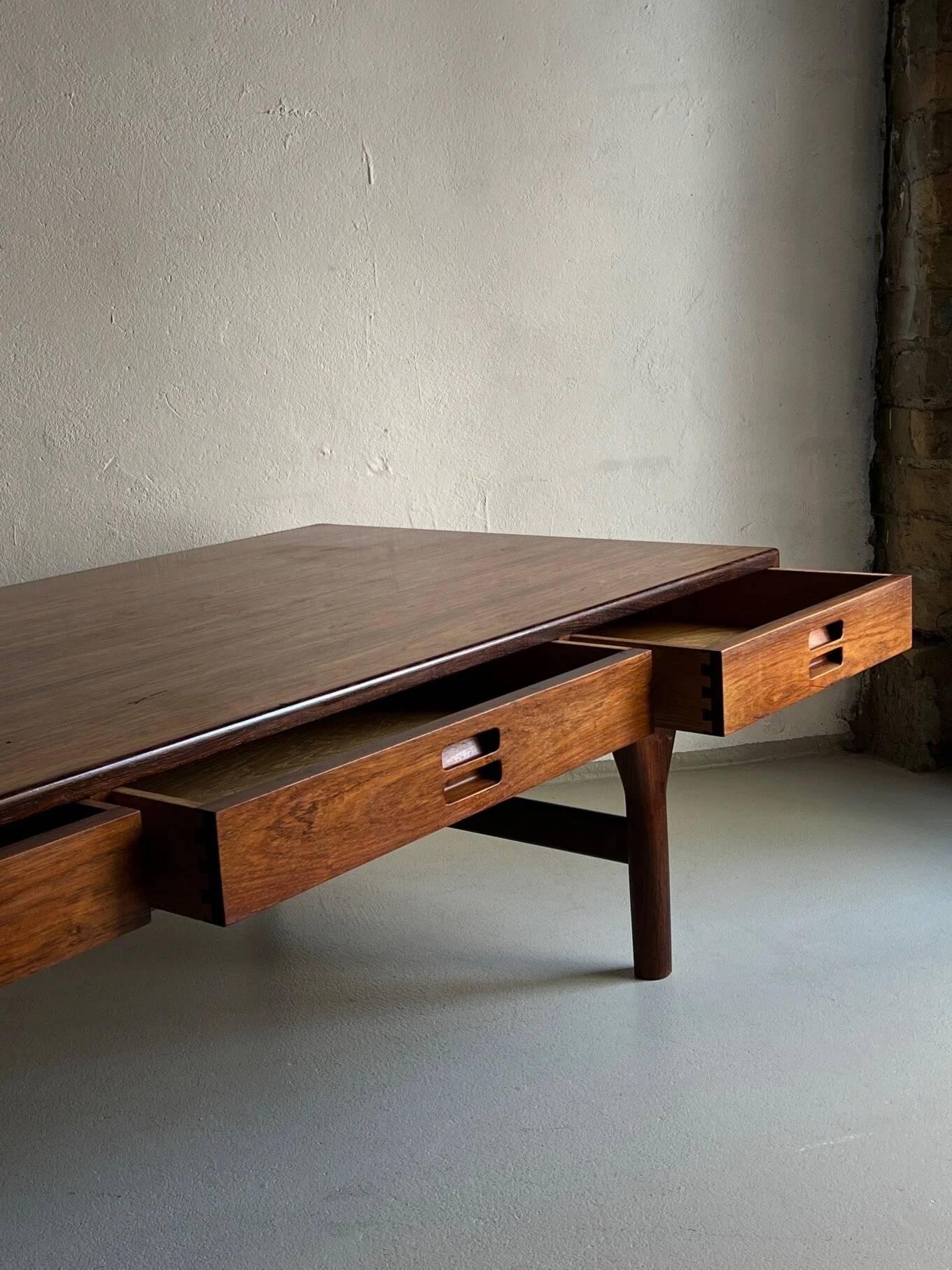 Rosewood coffee table by Nanna Ditzel for Søren Willadsen, Denmark, 1950s