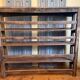 Baker's shelf, kitchen shelf, collection shelf from the early 19th century, oak.