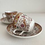 2 polychrome ironstone coffee cups Choisy le Roi