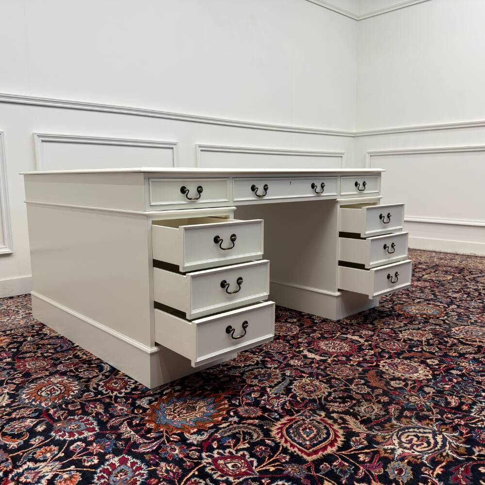 Classic English White Desk Partnerdesk